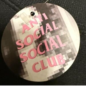 ANTI SOCIAL SOCIAL CLUB AUTHENTIC CLASSES BLACK CREW NECK SIZE L.